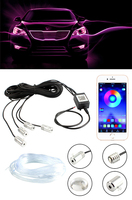 KingShowStar — ampoules led 9 en 1 pour voitures, fibre optique, éclairage d'atmosphère, lumière d'intérieure 12V, 6W, 9 pièces