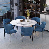 Chaise de loisirs en tissu de luxe léger, chaise de salle à manger moderne, style minimaliste en fer forgé, mobilier de maison de style italien