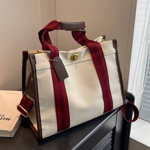 Vente directe usine : Nouveau sac fourre-tout en toile de coton écologique 2026 avec poche zippée et personnalisable - Product Image 1