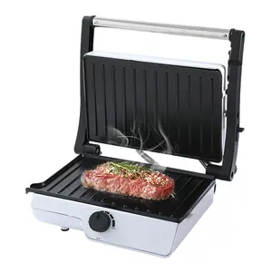 Panini Press Grill 4 fette macchina per Sandwich griglia di carne Barbeque 3 piedi lungo commercettangolare elettrica Pa Roti No pasticcio