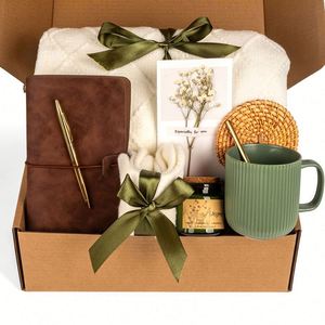 Juego de Regalo de Cerámica de Lujo Personalizado con MOQ Bajo, para Apreciación a Empleados y Agradecimiento a la Empresa, Caja de Regalo Hecha a Mano con Serigrafía - Product Image 1