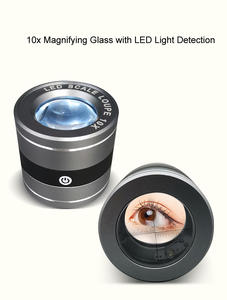 Loupe à bijoux portable 10X à <span class=keywords><strong>prix</strong></span> compétitif Loupe d'écran en métal noir avec échelle Nombre <span class=keywords><strong>de</strong></span> fils - Product Image 3