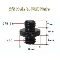 Vis de conversion universelle pour appareil photo, adaptateur de montage de trépied avec vis mâle 3/8 vers 3/8 M8 M10, raccord d'équipement générique
