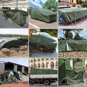 Ruigu Huizhong Military Green Silver Tarpaulin <b>Waterproof</b> Sunshade Outdoor Cover 4x6m - Product Image 2