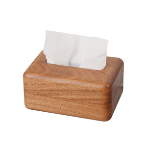 Caja de pañuelos de madera, color morado, madera de caoba, nogal negro, caja de almacenamiento multiusos duradera para el hogar - Product Image 4