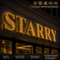 Enseigne LED extérieure personnalisée avec logo de marque, lettres 3D en acrylique rétroéclairées pour publicité extérieure