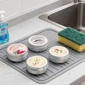 Boîtes cosmétiques en aluminium MERRYNEWON avec logo personnalisé, contenants ronds vides pour le stockage de baume à lèvres - Product Image 2