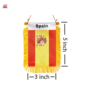 Bandera Española con Flecos para Colgar en la Ventana, Mini Bandera Española de 3x5 Pulgadas para Decoración del Espejo Retrovisor del Coche - Product Image 2