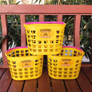 B.OUCK Storage <b>Basket</b> Yellow Rectangle Plastic <b>Stackable</b> Neatening Storage Bathroom Shower Toiletries Organizer - Product Image 1