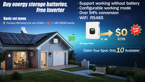 하이브리드 그리드 홈 5Kw 10Kw 태양광 발전 장착 에너지 저장 시스템 51.2V 10Kwh 리튬인산철(LiFePO4) 리튬 MPPT 인버터 배터리 뱅크 - Product Image 2