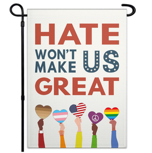 Drapeau de maison arc-en-ciel coeur de fierté à l'extérieur, LGBTQ Progress Community <span class=keywords><strong>Gay</strong></span> Lesbian Transgender Bisexual Yard Décoration extérieure - Product Image 1