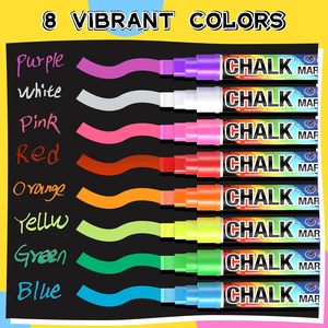 Marcadores de Tiza Líquida No Tóxicos de 8 Colores, Precio Económico con Descuento, Escritura Suave, Marcadores de Tiza para Dibujar - Product Image 5