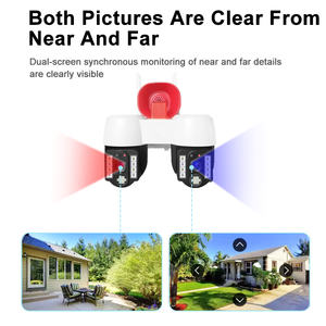 กล้องวงจรปิดรักษาความปลอดภัยเลนส์คู่ซูม10x เซ็นเซอร์ CMOS Wi-Fi 4MP V380pro กล้องวงจรปิดมองกลางคืนเมมโมรี่การ์ดเก็บข้อมูล IP PTZ กลางแจ้ง - Product Image 3