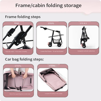Poussette pour animaux de compagnie, légère, durable, portable, luxueuse, multifonctionnelle, réglable, pliable, détachable, fabriquée directement en usine