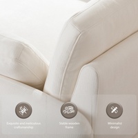 Fauteuil individuel OEM en chenille surdimensionné, durable, avec assise large et profonde en mousse, moderne et rembourré, confortable pour salon et appartement