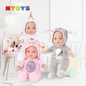 <span class=keywords><strong>Belinda</strong></span> 12 pollici personalizzato bambola di stoffa grigia per bambini in vinile bambole realistiche per le ragazze - Product Image 4