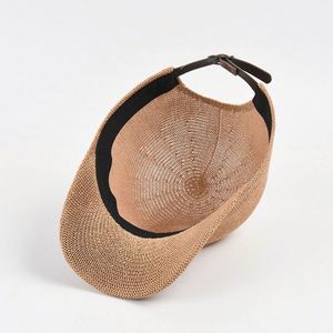 Women's Wholesale Spring Summer Outdoor Casual Dress Breathable Mesh Knitted <b>Paper</b> Straw Sports <b>Sun</b> Hats Baseball Caps - Product Image 4