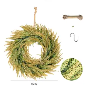 Ammy Tür Dekoration Simulation Girlande Simulation Pflanze Kunststoff Blumen hängend Frost Weizenstroh künstliche Kränze und Pflanzen