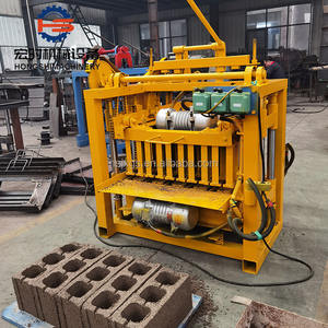 Petite presse à briques mobile modèle 4-35A Machine semi-automatique pour briques de ciment poreuses à trous ronds et solides et à trous carrés - Product Image 2