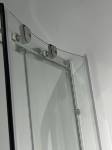 Usine Suez Produire Écran de douche coulissant en verre trempé Porte de douche incurvée pour hôtel - Product Image 4