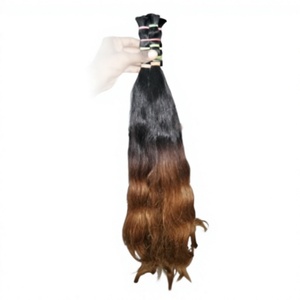 Lots de cheveux en gros bicolores de qualité supérieure, extensions de cheveux indiens bicolores en vrac, 100 % cheveux de temple indiens - Product Image 3