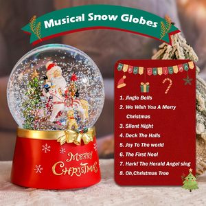 Globo de Nieve de Resina con Luces, Bola de Agua de Cristal, Regalo de Navidad, Globo de Nieve de Mesa con Papá Noel - Product Image 5