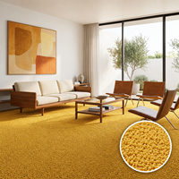 Moquette mur à mur pour hôtel, couleurs unies, tuftée en peluche, style mi-siècle, rectangulaire, synthétique, rembourrée pour salon