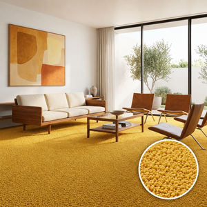 Moquette mur à mur pour hôtel, couleurs unies, tuftée en peluche, style mi-siècle, rectangulaire, synthétique, rembourrée pour salon - Product Image 1