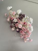 Orangefarbene und Rosa Blumen für Bühnendekoration, Florale Tischdekoration, Künstliche Blumenarrangements für Hochzeit und Babyparty-Hintergrund