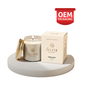 Personalized Rigid Candle Packaging Box with Handle Four-Color UV Coated Luxury Logo Printing and Gift Presentation - Product Image 6