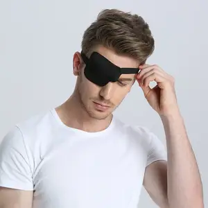 弱視怠惰な目のための大人の子供の黒の調節可能な柔らかくて快適な海賊眼帯シングルアイマスク