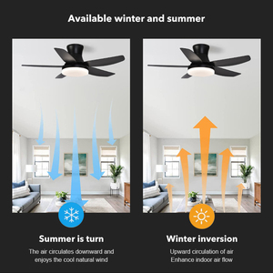 Ventilateur de plafond moderne intelligent avec télécommande, pales en ABS, installation basse, décoration, LED avec lumière F5151D-42, ventilateur de plafond avec lumière F5 - Product Image 2