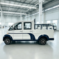 Camion de patrouille électrique de qualité industrielle, 4 places, avec benne et porte-bagages pour la sécurité des campus et le transport utilitaire, OEM