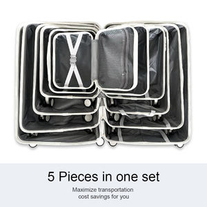 حقائب سفر مخصصة أزرق سماء طقم من 6 قطع حقائب السفر حقائب خارجية ABS مع حقيبة بعجلات دوارة - Product Image 5