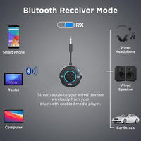 Receptor Bluetooth estéreo para coche, botones ampliados, pantalla LED, receptor AUX inalámbrico de 3,5mm, compatible con formatos de Audio MP3 FLAC