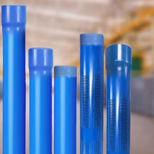 Tuyau de puits en <span class=keywords><strong>PVC</strong></span> avec extrémité filetée ASTM 10 pouces Sch40, tube de forage fendu, en <span class=keywords><strong>PVC</strong></span>, pour carénage et montée de tuyaux, <span class=keywords><strong>125</strong></span> 200 140 mm - Product Image 1