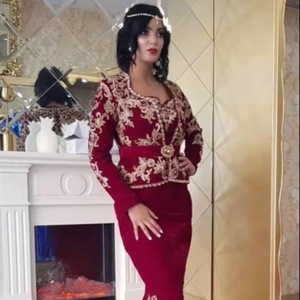 Vestido de Fiesta de Lujo con Bordado Zardozi, Elegante Vestido de Noche para Bodas y Eventos - Product Image 4