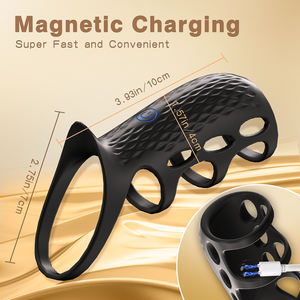 Anneau vibrant pour pénis en silicone, stimulateur du point G, entraîneur d'érection, retardateur d'éjaculation, jouet sexuel pour hommes et couples - Product Image 5