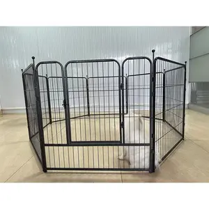Các Nhà Sản Xuất Bán Buôn Pet Hàng Rào Di Động Hình Dạng Tùy Chỉnh Vừa Con Chó Hàng Rào Playpen Kim Loại