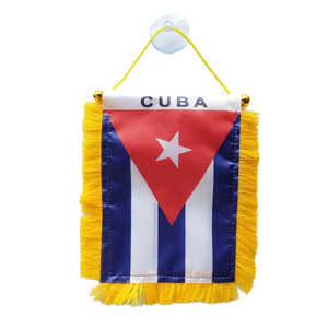 Gagliardetto personalizzato personalizzato di scambio nazionale di Cuba bandiera appesa qualsiasi paese squadra sportiva di calcio porta finestra porta auto decorazione - Product Image 1