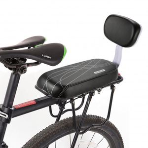Siège arrière de vélo VTT en cuir PU, coussin souple, siège de porte-bagages arrière, siège pour enfants avec dossier - Product Image 1