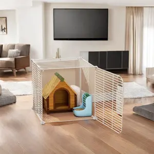 China Fabriek Duurzame Indoor Diy Grote Opvouwbare Hamster Konijn Kat En Hond Hek Hot Selling Huisdier Kooi Voor Katten