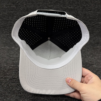 Casquette de baseball perforée en nylon imperméable, blanche unie, motif camouflage, pour le tennis et le pickleball, avec évacuation de l'humidité
