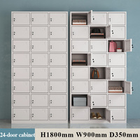 Casier en acier à six portes armoire de rangement pour vêtements casier de salle de bain casier en métal