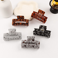 Klip rambut PVC Juni baru desain Gores hantu labu topi lintas batas 8cm untuk seri Halloween Touran