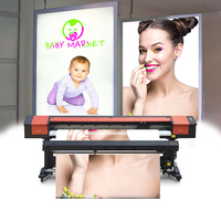 Impresora de inyección de tinta ecológica solvente, máquina de impresión de gran formato para banner flexible de vinilo, 1,6 m, 1,8 m, 3,2 m
