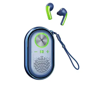 HF02 nouveau haut-parleur Portable et écouteurs Support carte TF Radio Sport Mini haut-parleur bluetooth écouteurs sans fil 2 en 1