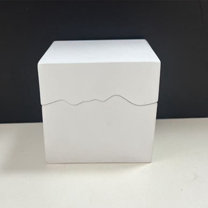 Jarrones de Cemento Cuadrados Blancos para Decoración del Hogar Nórdico, Recipientes para Velas Aromáticas, para Hacer Velas, con Tapa - Product Image 5