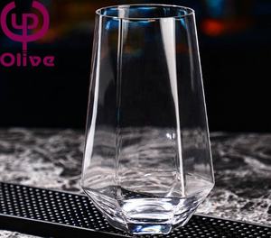 Verre à cocktail hexagonal transparent haut de gamme sans pied pour fêtes, idéal pour vin, bière, whisky, champagne, eau, thé, mojito - Product Image 6