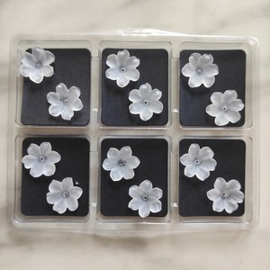 F16 20mm Hecho a mano Flor de cuarzo esmerilado de seis pétalos - Product Image 5